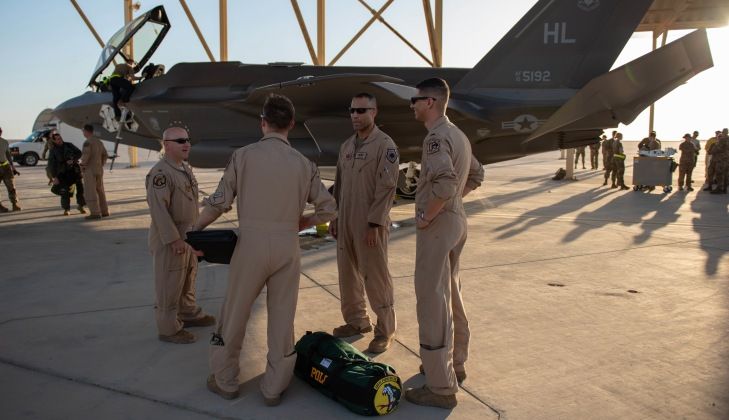 U.S. Air Force Personnel and F-35A at Al Dhafra Air Base in Abu Dhabi 