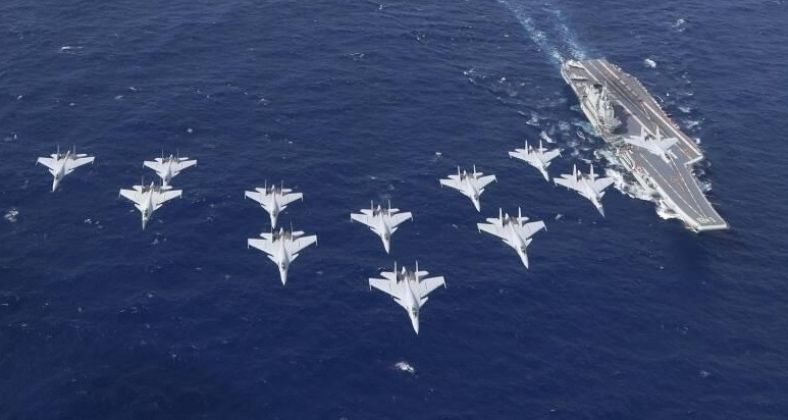 Chinese J-15 Combat Jets and Carrier Liaoning