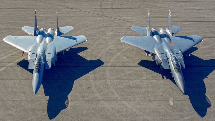 Cold War Era F-15E and Modern F-15EX Fighters