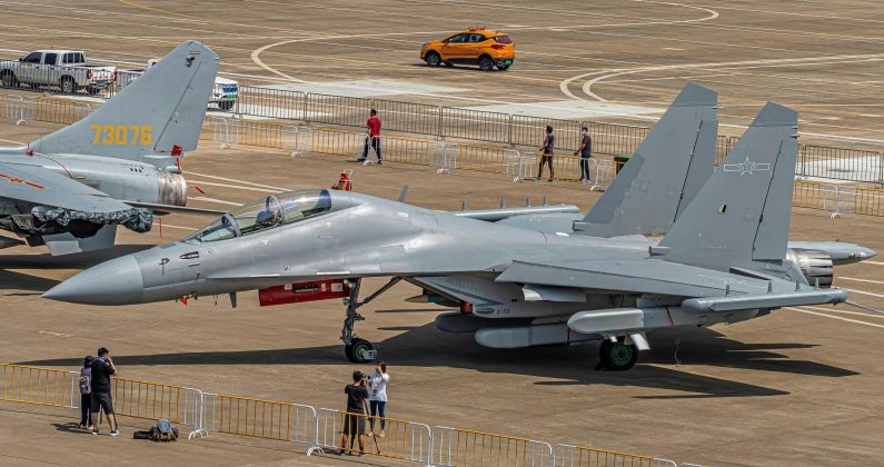 Chinese PLA Air Force J-16D Air Defence Suppression Aircraft 