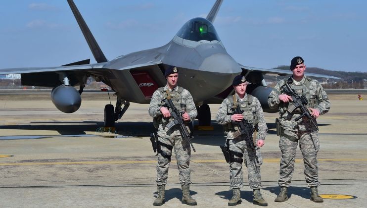 F-22 at Osan Air Base in South Korea in 2016