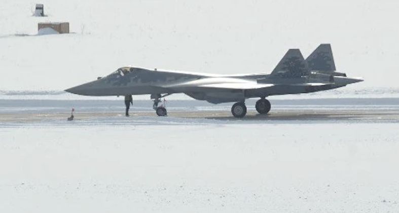 Newly Delivered Su-57 Fighter in the Russian Aerospace Forces