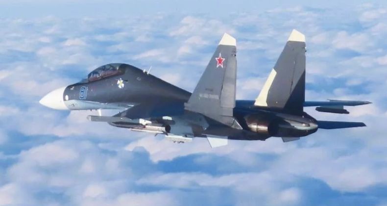 Russian Navy Su-30SM2 with Kh-31 Missiles and RBK-500 Bombs