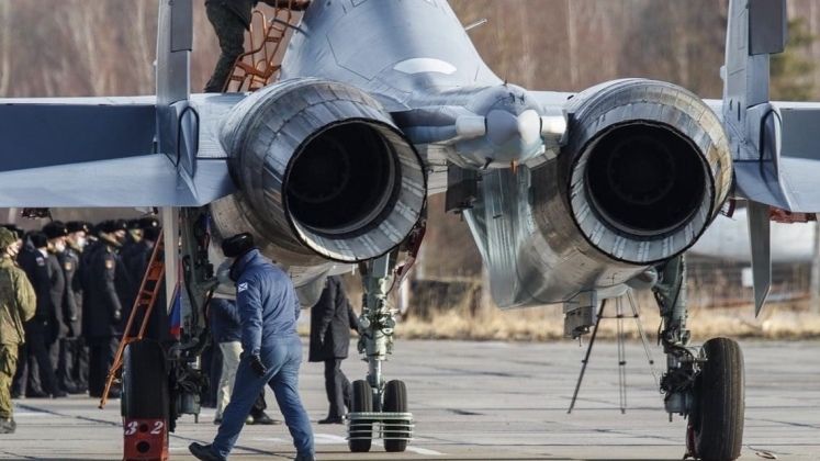 AL-41F-1S Engines on Su-30SM2 Fighter 