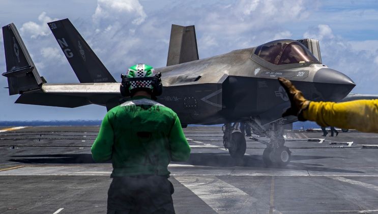 F-35C Fighter on U.S. Navy Supercarrier