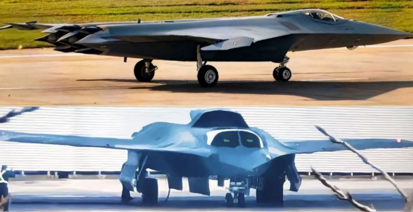 Chinese Sixth Generation Fighter Flight Prototypes Developed by the Shenyang (top) and Chengdu Aircraft Corporations