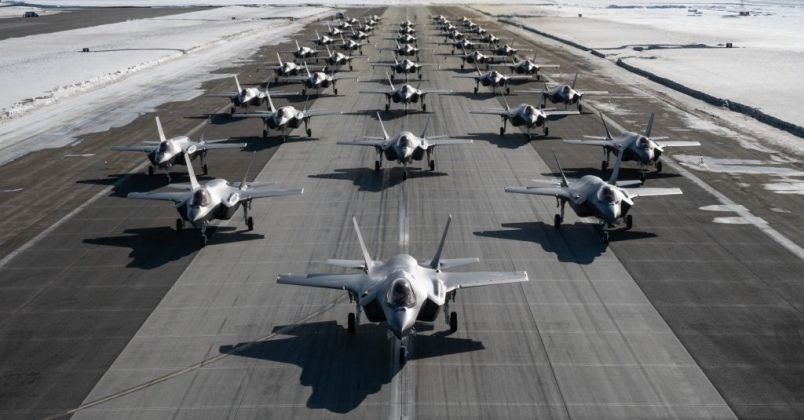 U.S. Air Force F-35A Fighters at Eielson Air Force Base Alaska