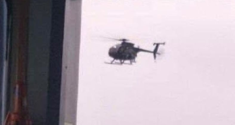U.S. Army MH-6M Helicopter Approaches the Marinera