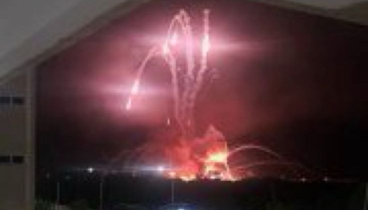 Image Reportedly Showing an Exploding Air Defence Launcher Struck By U.S. Forces