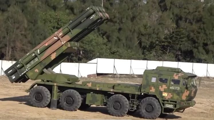 Chinese PCL-191 Rocket Artillery System During Justice Mission 2025 Exercises