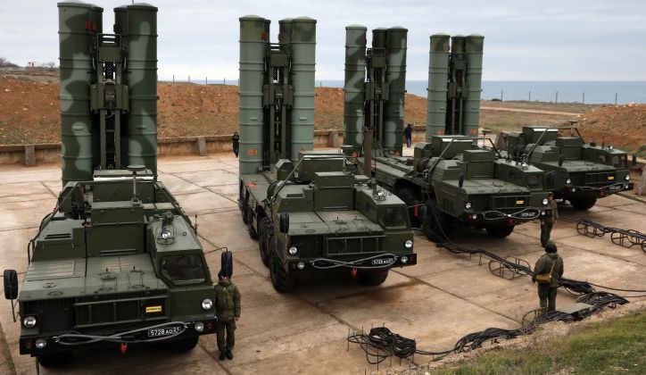 Surface-to-Air Missile Launchers From Russian S-400 System