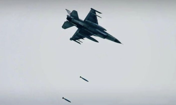 Royal Thai Air Force F-16 on Bombing Run