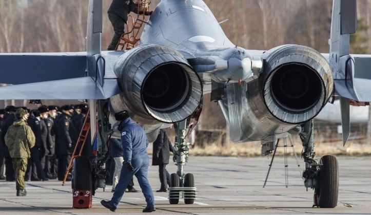 AL-41F-1S Engines on Su-30SM2 Fighter