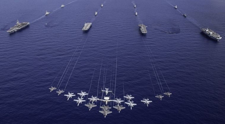 Joint Exercises in the North Philippine Sea Featuring British F-35Bs and Queen Elizabeth Class Carriers
