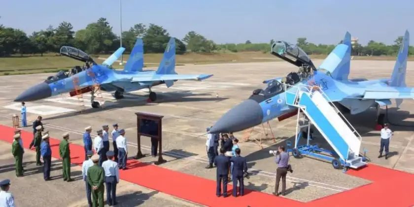 Myanmar Air Force Su-30SM Fighters