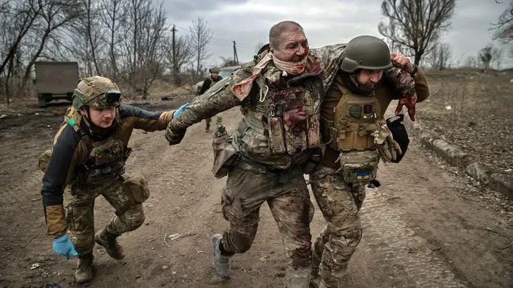 Ukrainain Army Personnel on Frontlines
