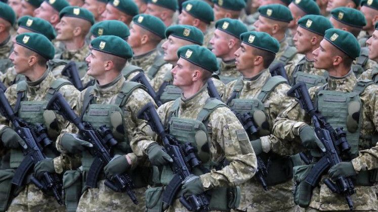 Ukrainain Army Personnel on Parade in 2016