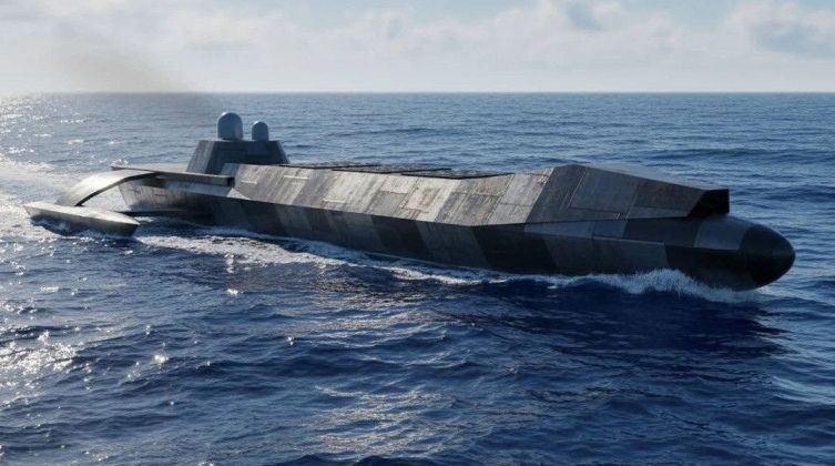 Chinese Unmanned Semi-Submersible Missile Carrier - Concept Art
