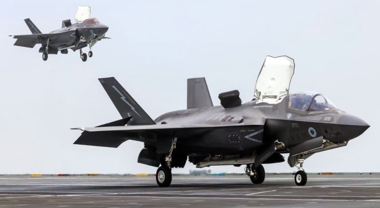 British Royal Navy F-35B Fighters on HMS Prince of Wales