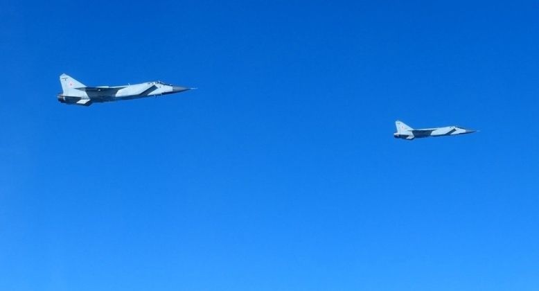 MiG-31 Interceptors During Interception By Hungarian Gripens