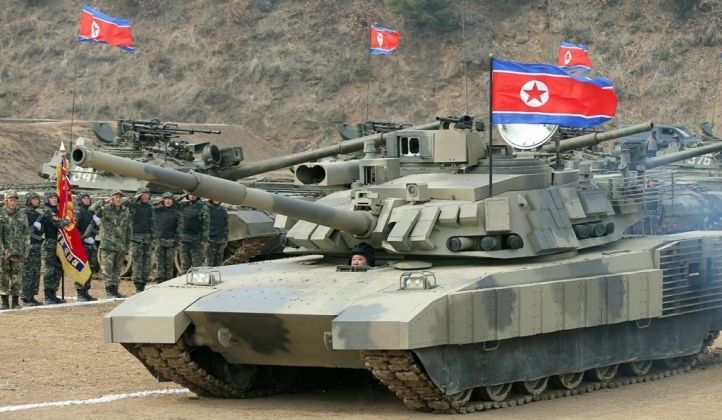 Korean People`s Army Chonma-2 Main Battle Tank During Exercises