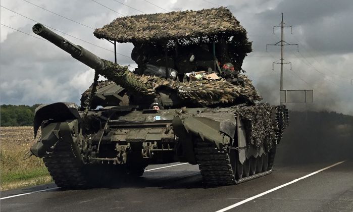 Russian Army T-72B3 in the Kursk Region