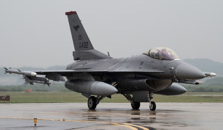 U.S. Air Force F-16 at Osan Air Base in Korea