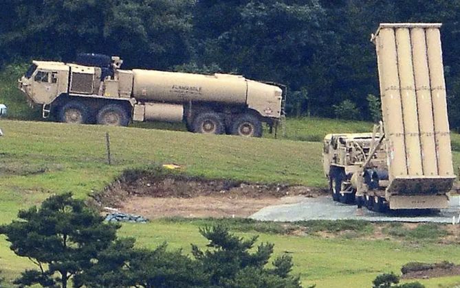 Surface to Air Missile Batteries From U.S. Army THAAD System in Korea