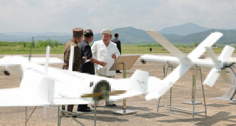 North Korean Leadership Intercept New Single Use Drones (Aircraft Images Blurred)