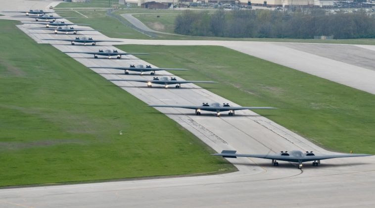 B-2s During Spirit Vigilance Flyoff (Whitman AB)