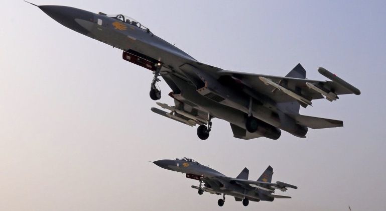 Chinese PLA Air Force Su-27SK Fighters