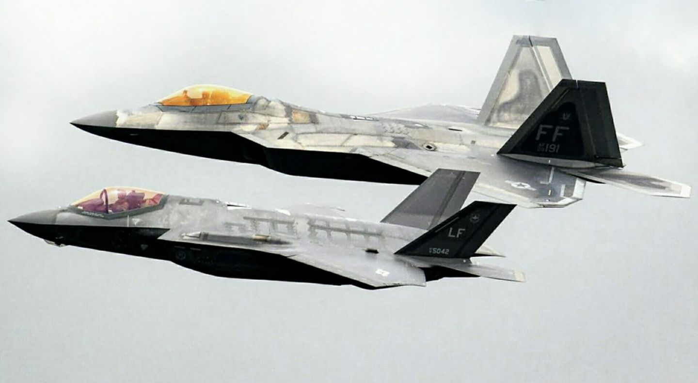 F-35 (front) and F-22 Fifth Generation Fighters