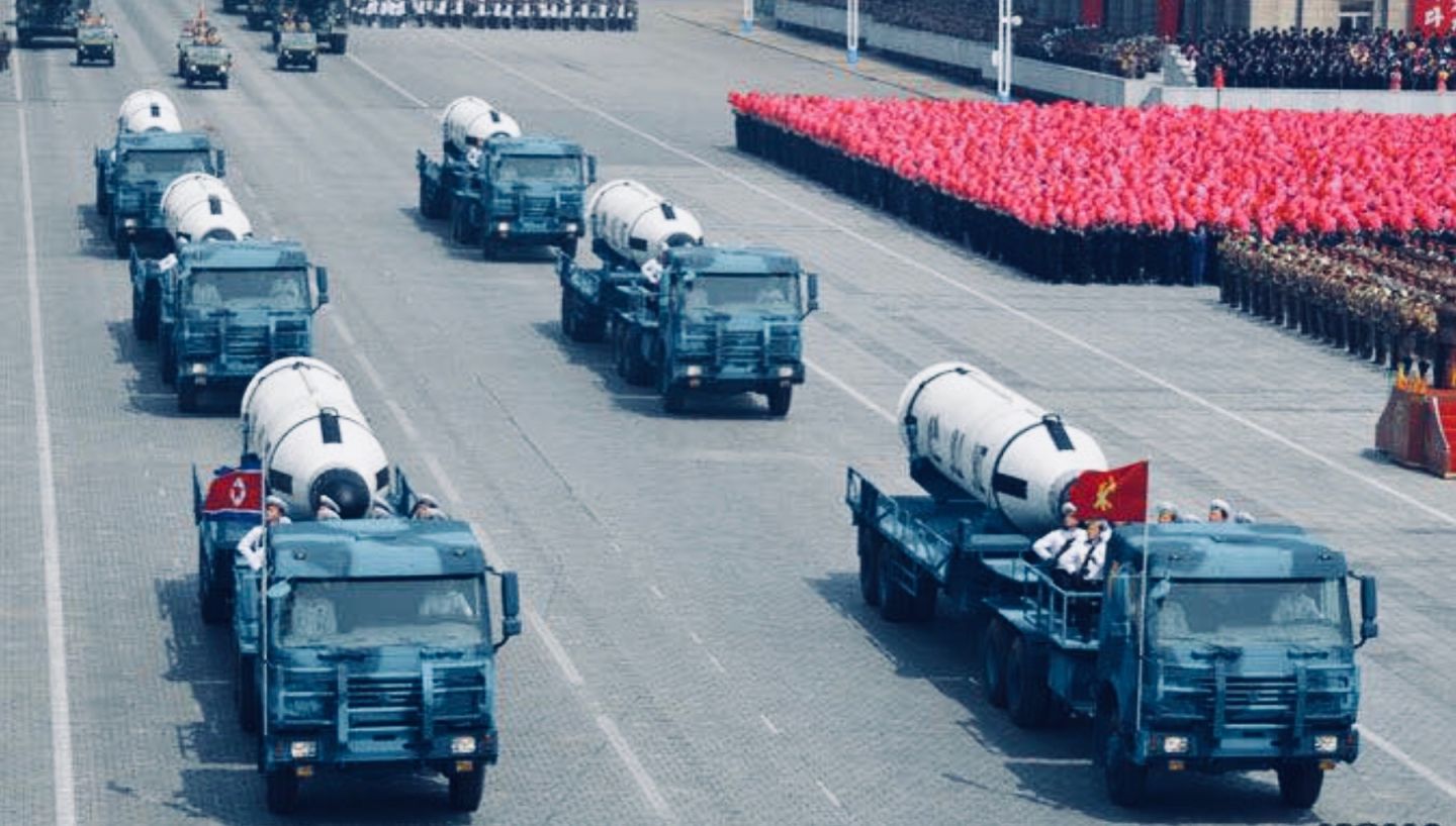 North Korean Navy Pukkuksong-1 Ballistic Missiles on Parade