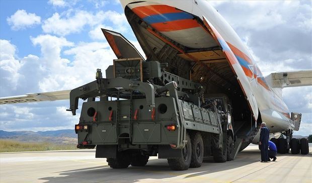 Unloading of S-400 Components at Murted Airbase in Turkey