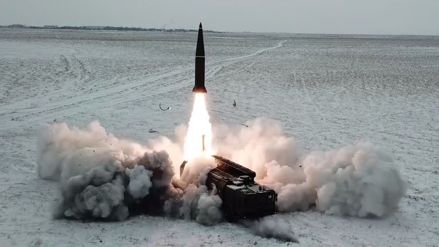 Russian Iskander Ballistic Missile Launch 