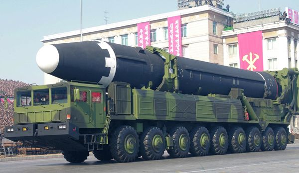North Korean Hwasong-15 ICBM on Parade