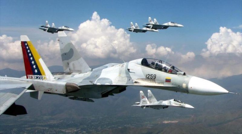 Venezuelan Air Force Su-30MK2 Fighters in Formation