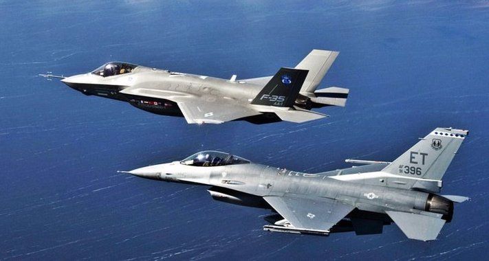 F-35A and F-16