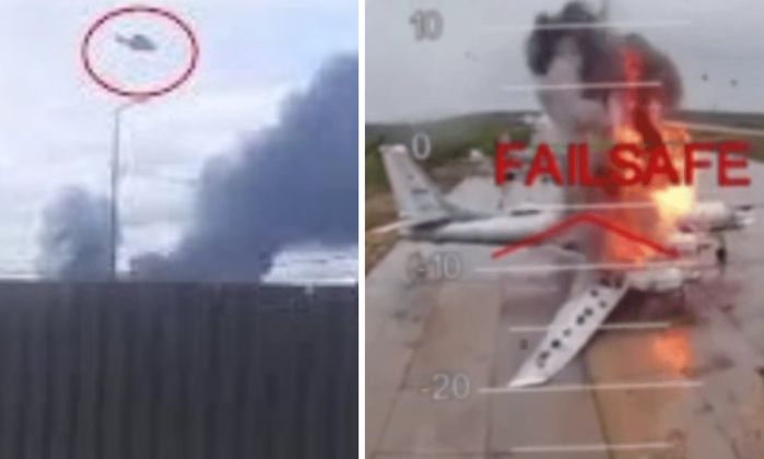 Drone Launch and Strike on Tu-95 Under Operation Spider`s Web