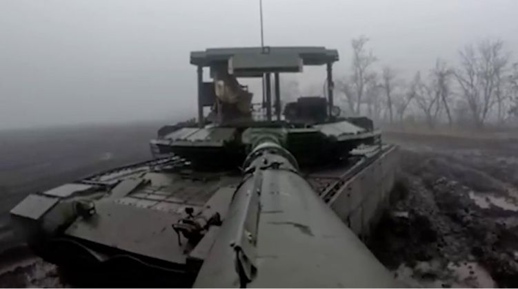 Newly Refurbished Up-Armoured T-80BVM in Zaporozhye in January 2023