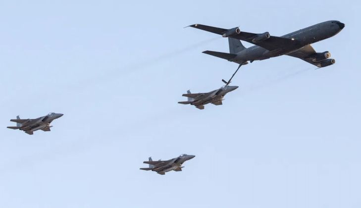 KC-707 Refuels Israeli F-15s