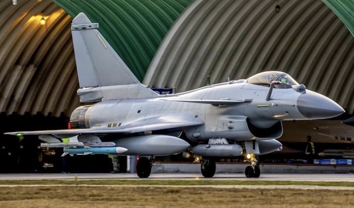 Chinese PLA Air Force J-10C Armed For Air-to-Air Combat