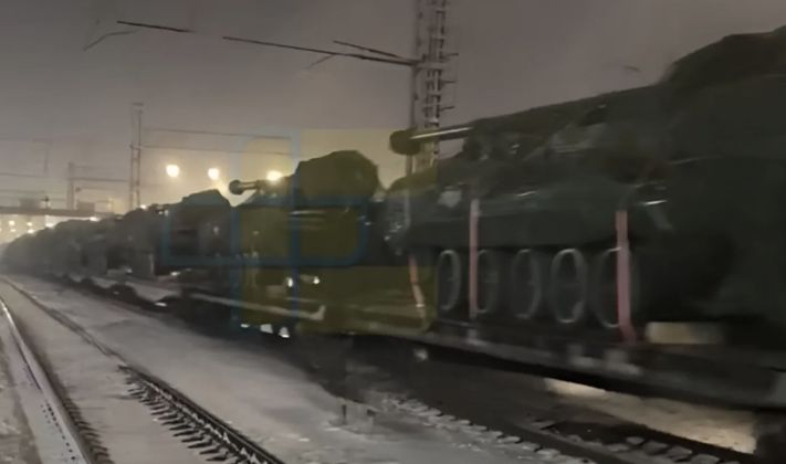 North Korean 170mm Self-Propelled Howitzers Being Transported in Russia in 2024