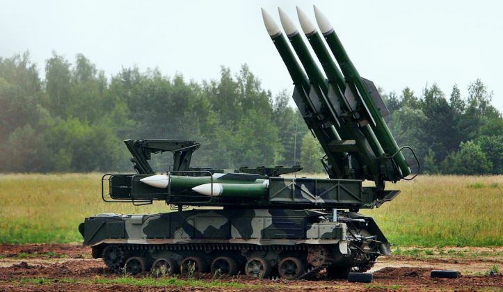 Surface-to-Air Missile Launcher From Russian BuK-M2 Mobile Air Defence System