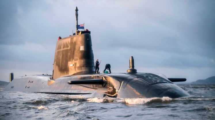 British Royal Navy Astute Class Attack Submarine