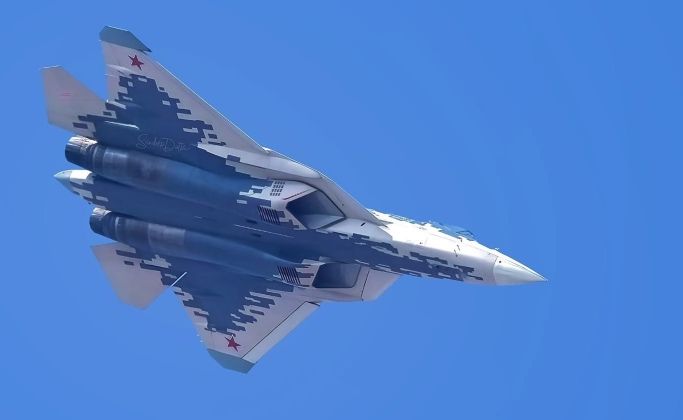 Su-57 at Air India 2025