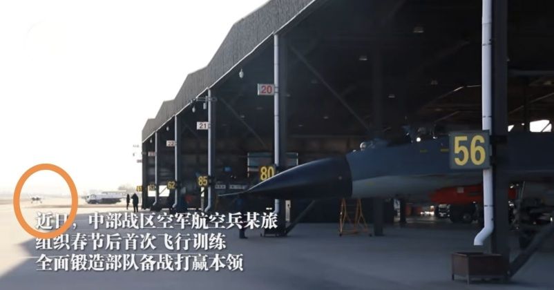 J-11Bs (front) and J-20 at Zhangjiakou Airbase