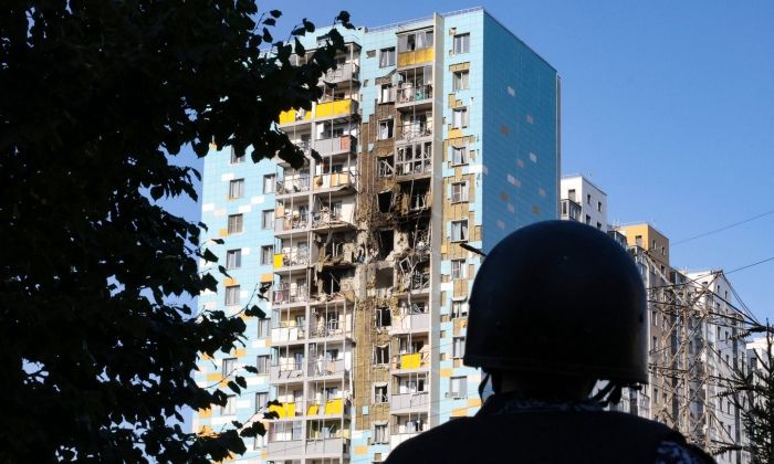Apartment Block in Moscow After Ukrainian Drone Attack