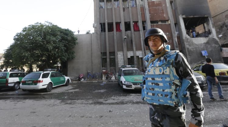 Syrian Police Officer in Damascus After Bombing