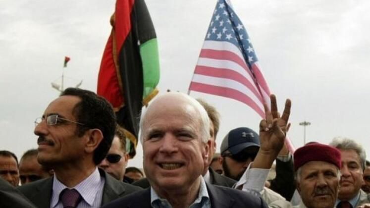 U.S. Senator John McCain with Libyan Insurgent Leaders